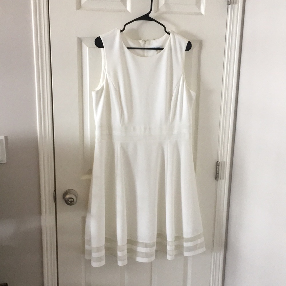 Ivory dress with mesh details
